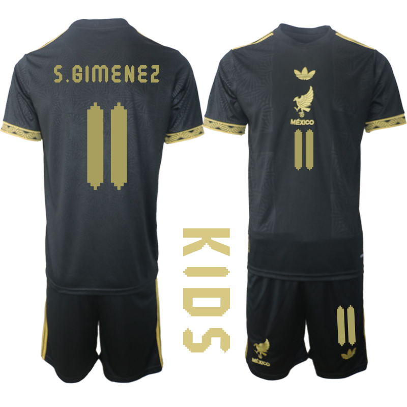 Youth 2025-2026 National Team Season Mexico Black 11 Soccer Jersey
